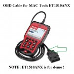 OBD2 16Pin Cable Replacement for MAC Tools ET1510ANX Scanner